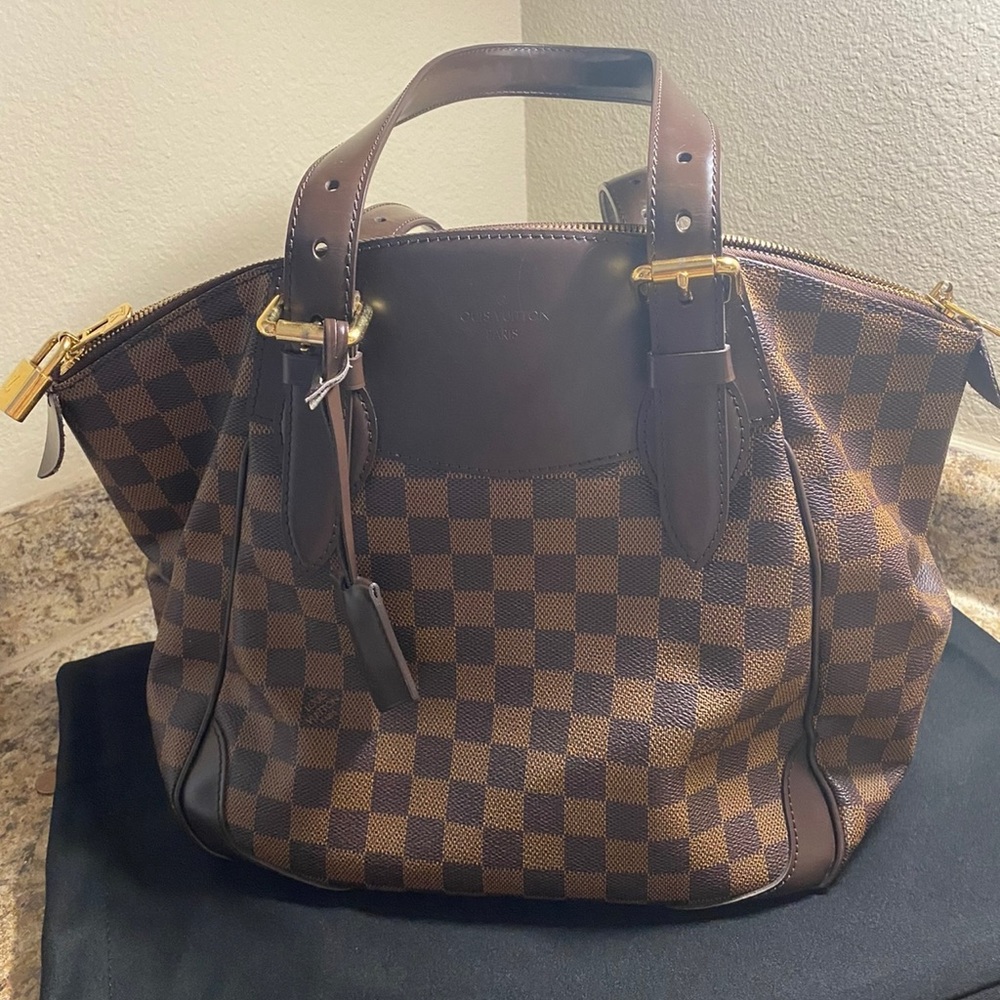 Louis Vuitton Verona GM Damier Ebene Shoulder Handbag